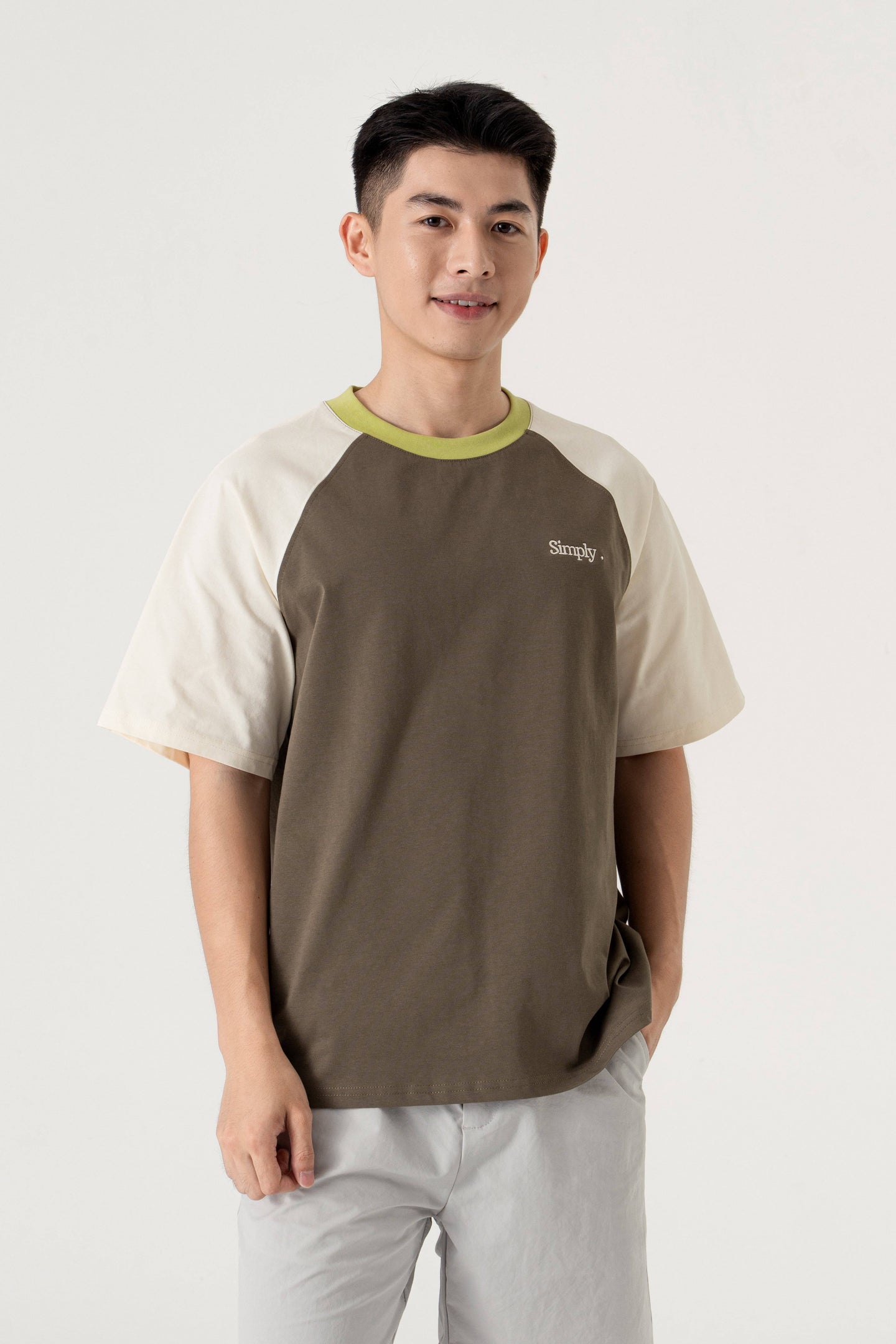 Simply. Unisex Oversized Tri-Colour T - Simply